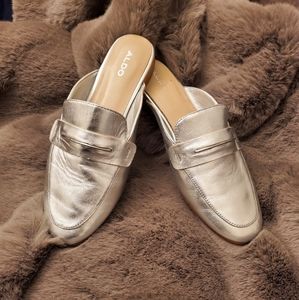 ALDO Metallic loafers
